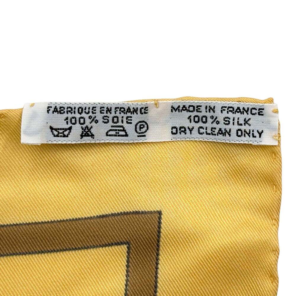 HERMES Yellow Silk Scarf - Picture 5 of 6